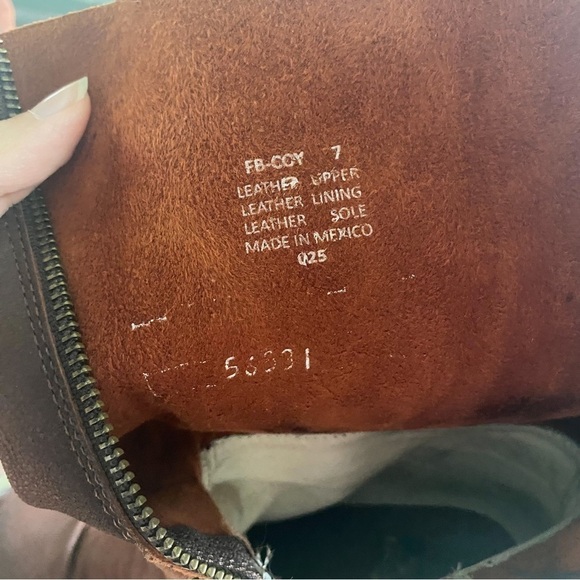 Freebird Boot Coy Buckle Strap Heeled Leather Slouchy Studded Rust 7 GUC - Picture 7 of 10